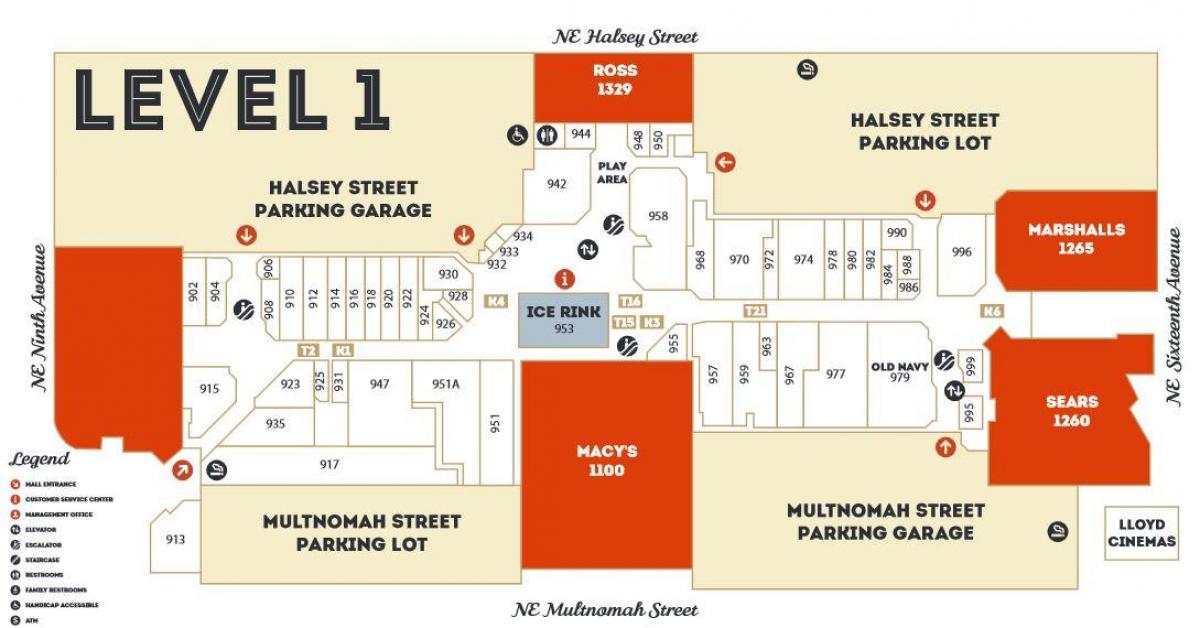 Lloyd Sentrum mall map