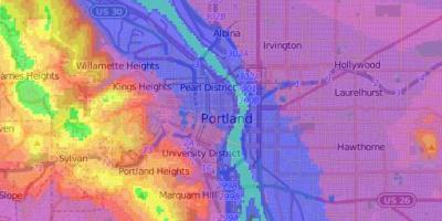Opstand kaart Portland Oregon