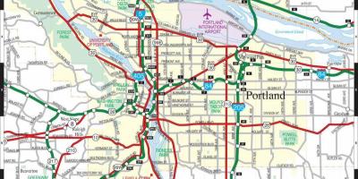 Kaart van Portland metro-gebied